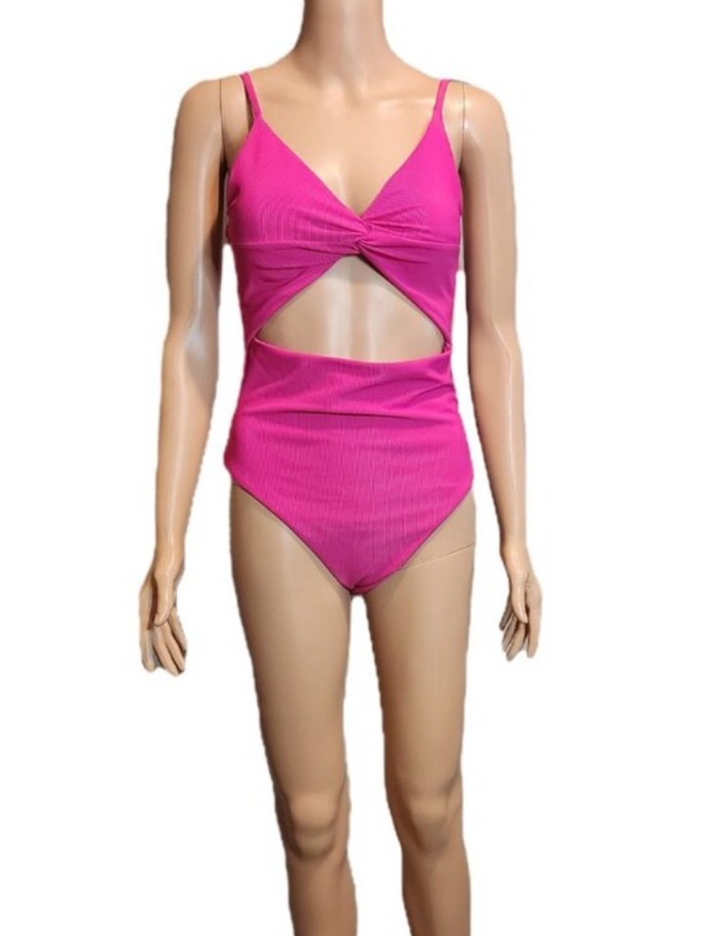 *EUC* Beach Riot Hot Pink Cutout One-Piece Swimsuit